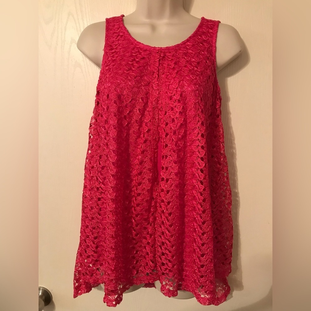 NWT Landa by Dora Landa Women’s Blouse Hot Pink Sz Small